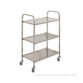 Dismounting Three Tiers Stainless Steel Food Trolley